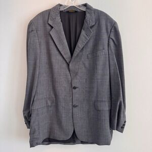 Brooks Brothers Brooksease Gray Plaid Wool Blazer Mens Suit Jacket 42R